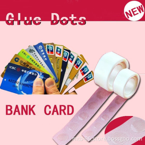 Removable Glue Dots for Bank Cards